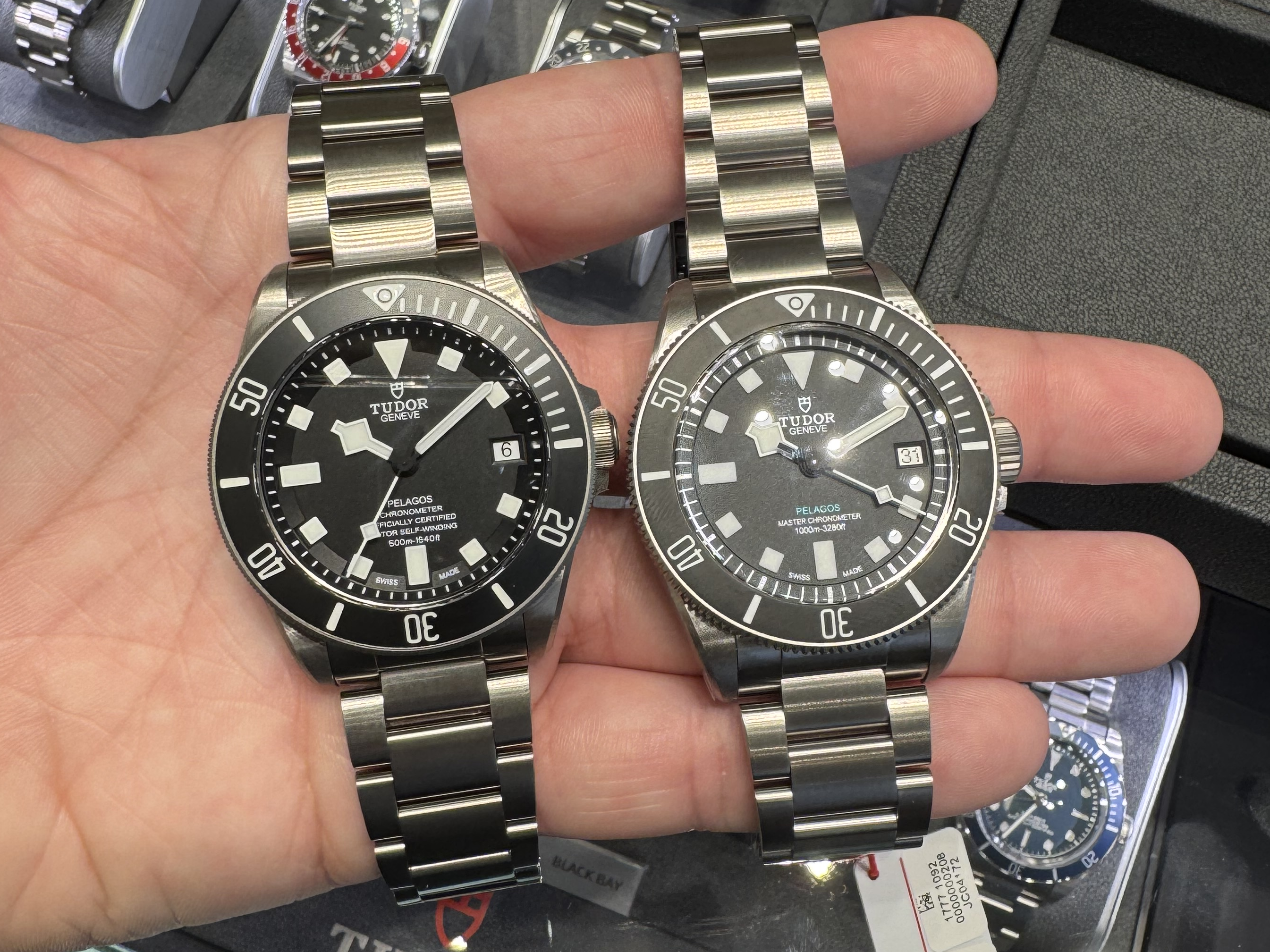 Two Tudor Watches: Pelagos with Black Dial, Pelagos Ultra with Black Dial